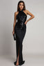 Sequined Velvet Bodycon Midi Dress