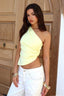 Cropped Ruched Asymmetric Crop Top with a One-Shoulder Cut