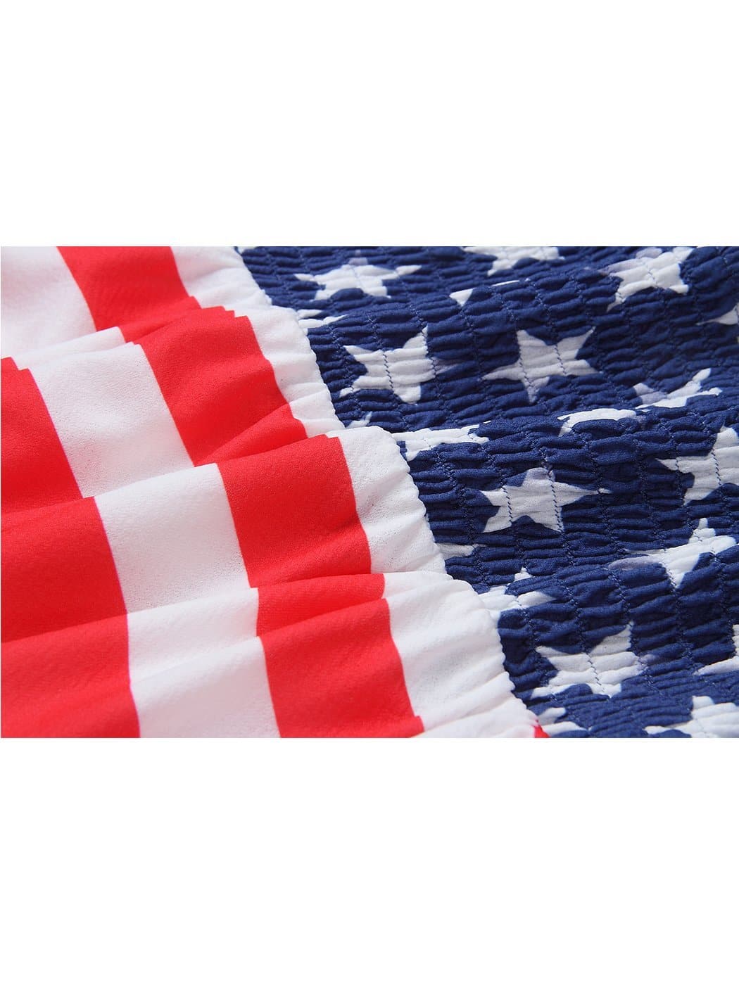 Flag-Graphic Dress with Button Details