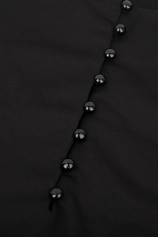 A-Line Gothic Dress with Pleat Details