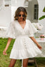 Batwing Boho Dress with Lace Details