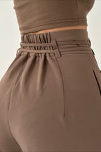 High-Rise Fitted Pants