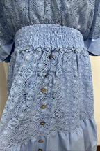 Batwing Boho Dress with Lace Details