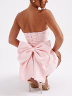 Jacquard Knotted Mini Dress