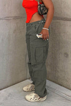 Straight-Leg Fitted Cargo Pants