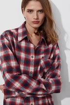 Checked Oversized Cotton Blouse