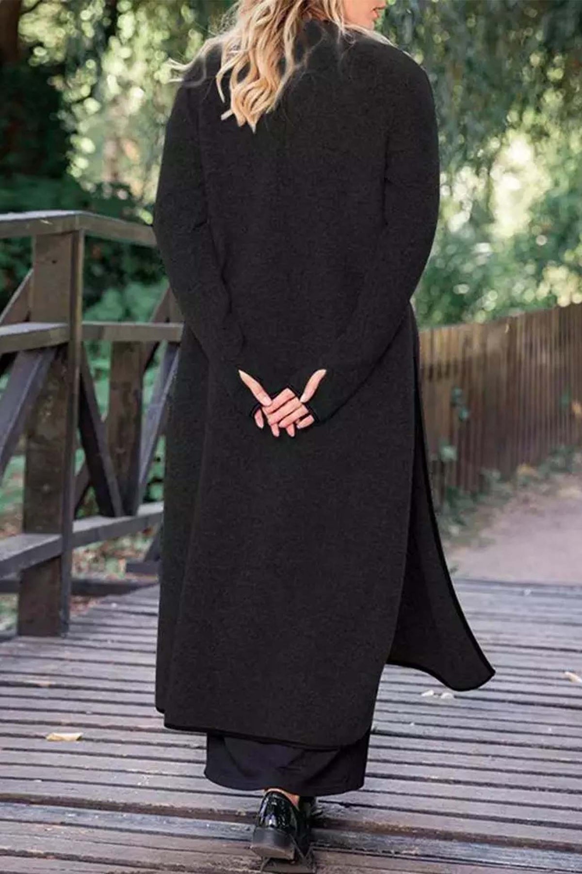 Knit Relaxed-Fit Midi Dress with Lace Details