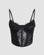 Cropped Corset Top with Lace Details