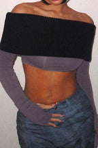 Off-Shoulder Long-Sleeve Top