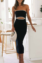 Striped Knit Sleeveless Dress