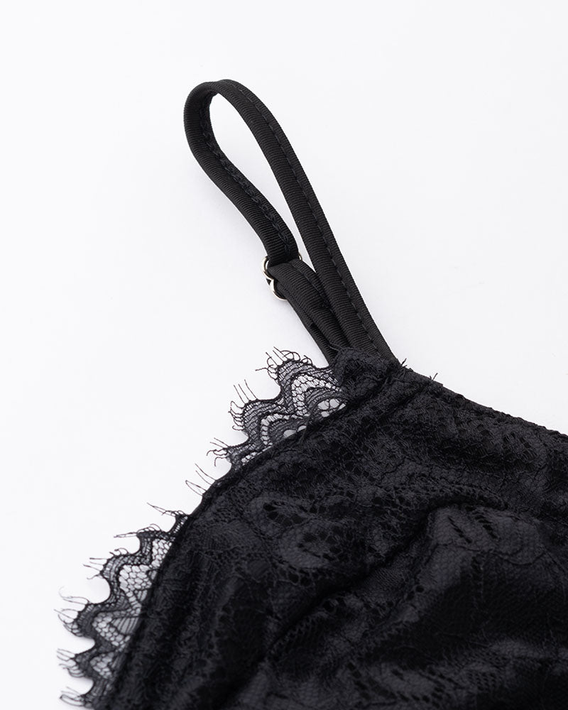 Cropped Corset Top with Lace Details