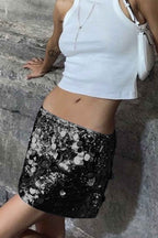 Mini Skirt with Sequin Detail