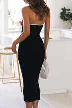 Striped Knit Sleeveless Dress
