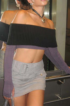 Off-Shoulder Long-Sleeve Top