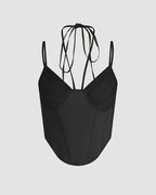 Corset Top with a Halter Neck