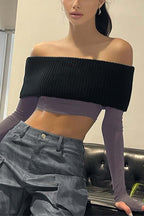 Off-Shoulder Long-Sleeve Top