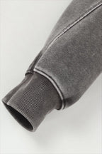 Oversized Washed Hoodie with Panel Seams