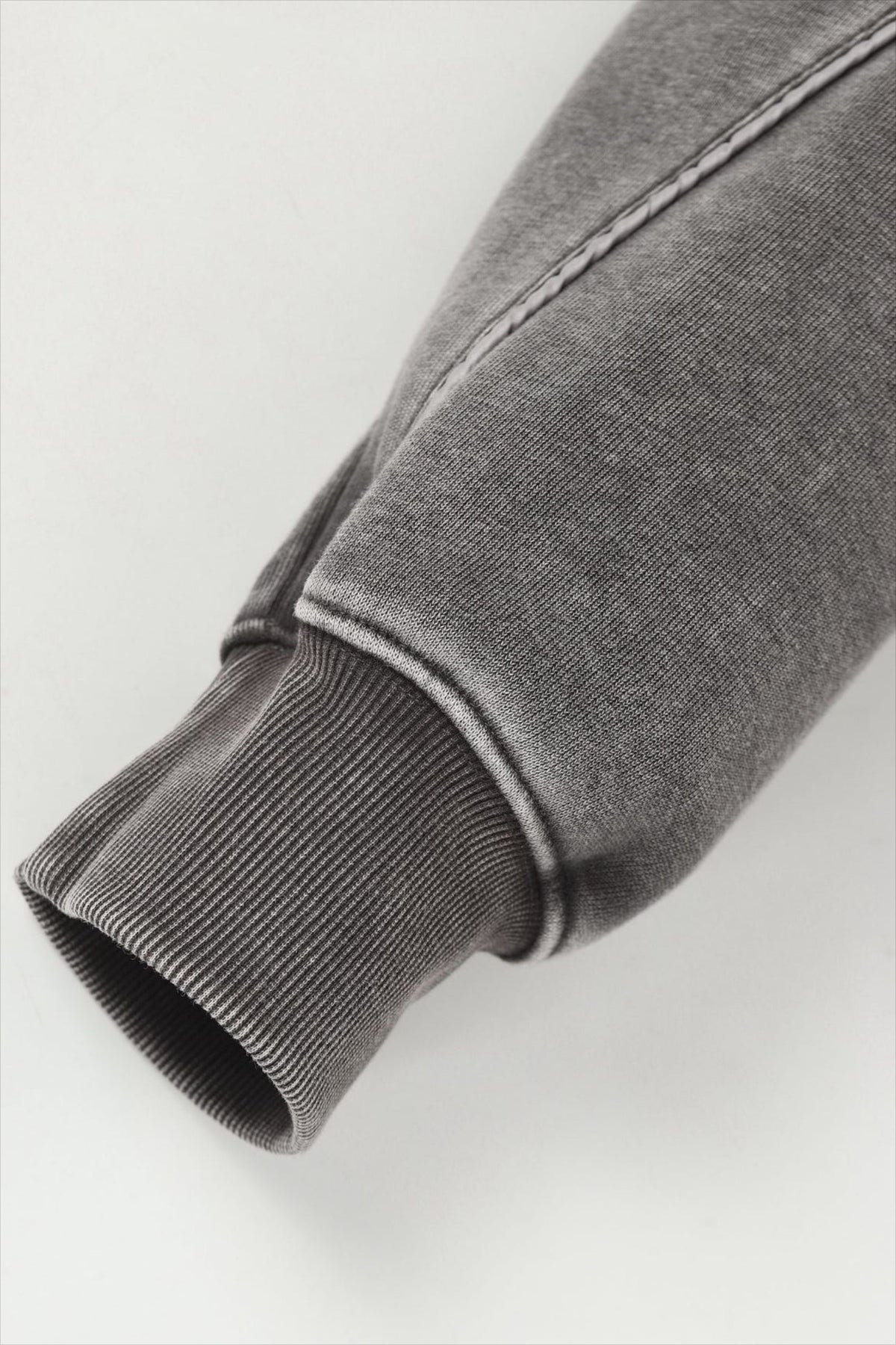 Oversized Washed Hoodie with Panel Seams