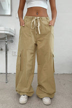 Elastic-Waist Cargo Pants