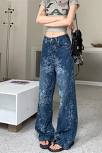 Floral Relaxed-Fit Jeans