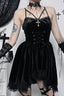 Tie-Waist Gothic Velvet Dress