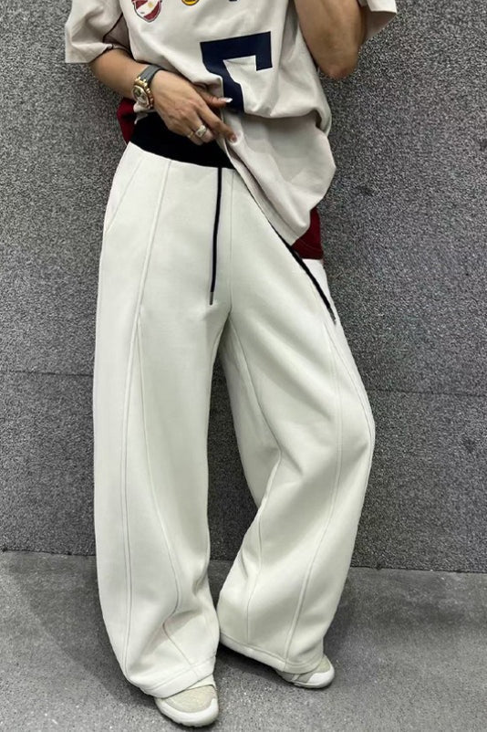 Wide-Leg High-Rise Relaxed-Fit Pants