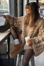 Knit Relaxed-Fit Retro Sweater