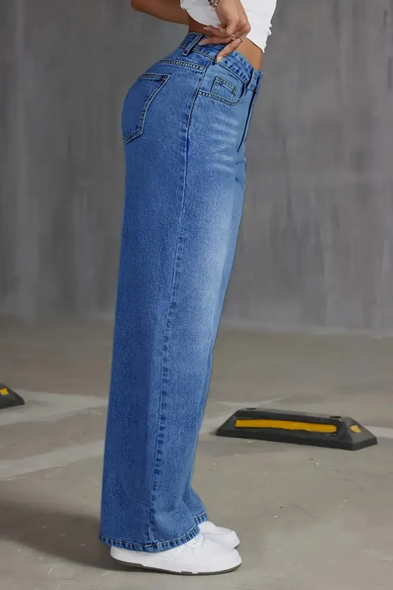Fitted Washed Jeans
