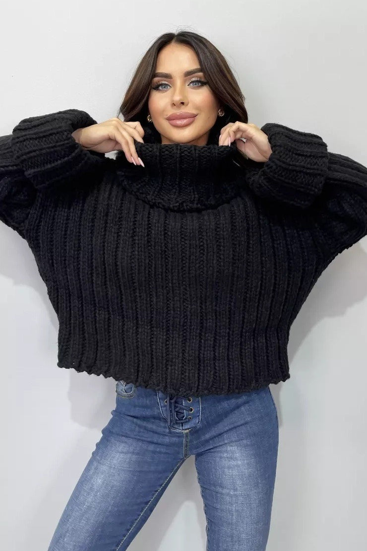Roll-Neck Relaxed-Fit Sweater