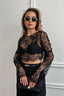 Sheer Tiered Co-Ord Set with Lace Details