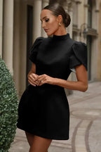 Petal-Sleeve Mini Dress