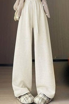 High-Rise Knit Draped Pants