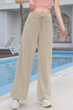 Wide-Leg High-Rise Knit Pants