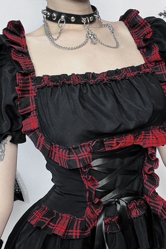 Checked Gothic Dress