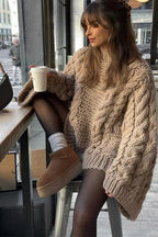 Knit Relaxed-Fit Retro Sweater