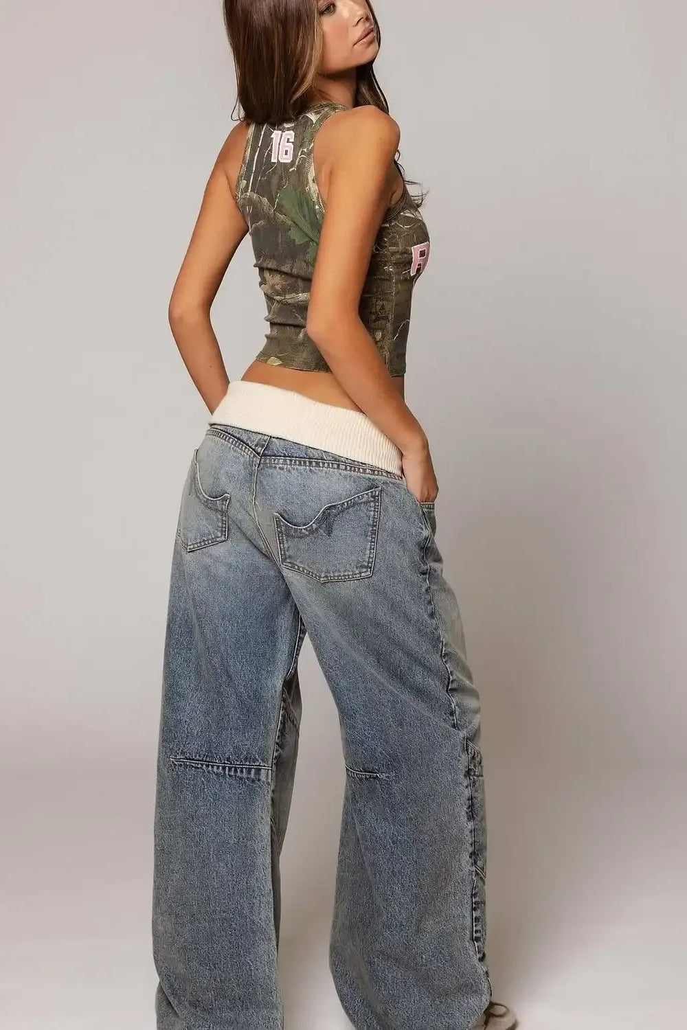 Wide-Leg Y2K Retro Jeans
