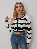 Striped Knit Cardigan