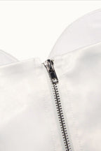Halterneck Satin Corset-Style Tank Top with Lace-Up Details