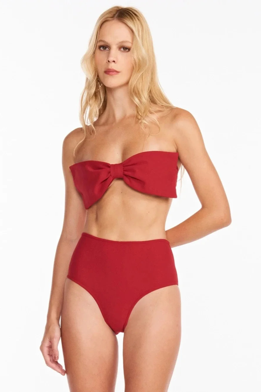 Striped Strapless Bikini Set
