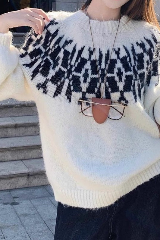 Oversized Balloon-Sleeve Sweater