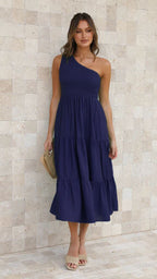 A-Line Sleeveless Dress with Ruched Details