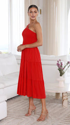 A-Line Sleeveless Dress with Ruched Details