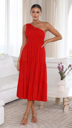 A-Line Sleeveless Dress with Ruched Details