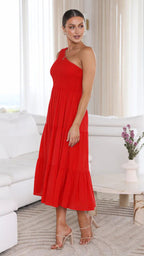 A-Line Sleeveless Dress with Ruched Details