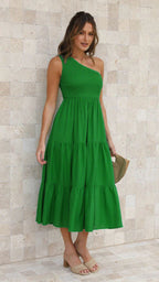 A-Line Sleeveless Dress with Ruched Details