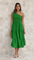 A-Line Sleeveless Dress with Ruched Details