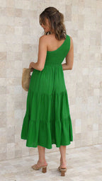 A-Line Sleeveless Dress with Ruched Details