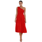 A-Line Sleeveless Dress with Ruched Details