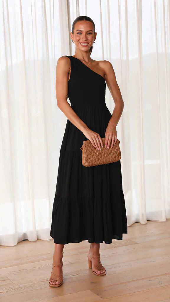 A-Line Sleeveless Dress with Ruched Details