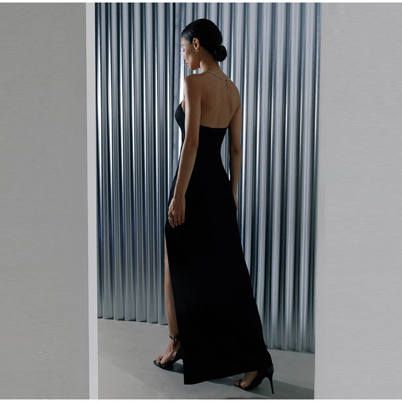 Off-Shoulder Maxi Dress with a Split Detail